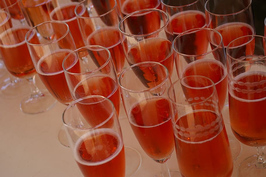 champagne, red, glasses, drink, food and drink, refreshment HD wallpaper