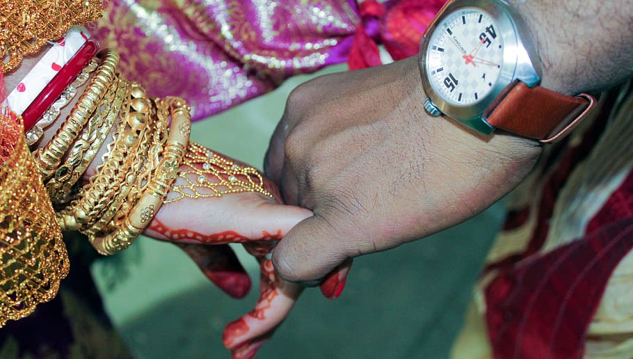 indian wedding, beautifully, decorated, indian bride hands