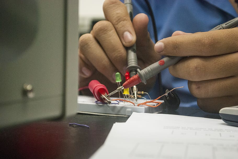 testing circuit, electronic, tester, human hand, occupation HD wallpaper