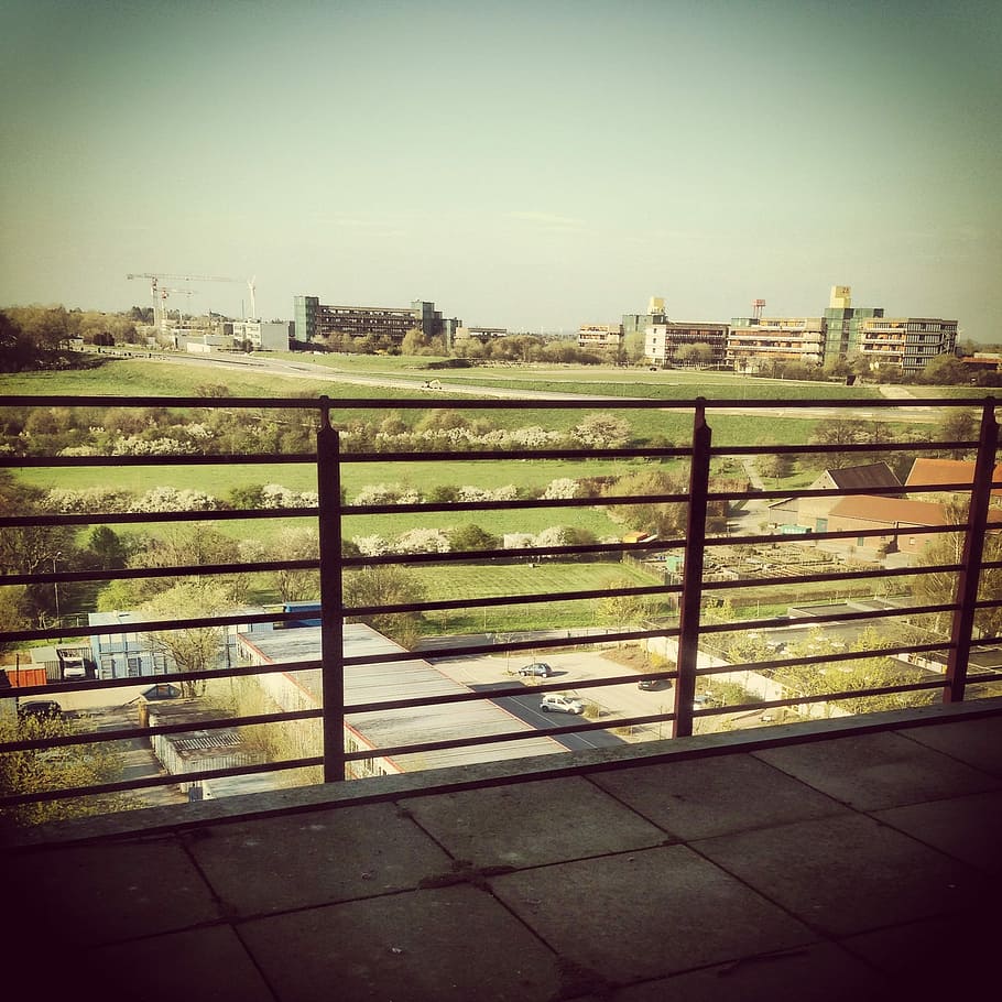 Aachen, Balcony, Sun, Landscape, universitätsklinik, hospital, HD wallpaper