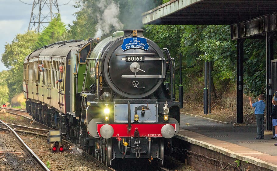 Tornado, Rowley Regis, Steam Engine, train - vehicle, railroad track HD wallpaper