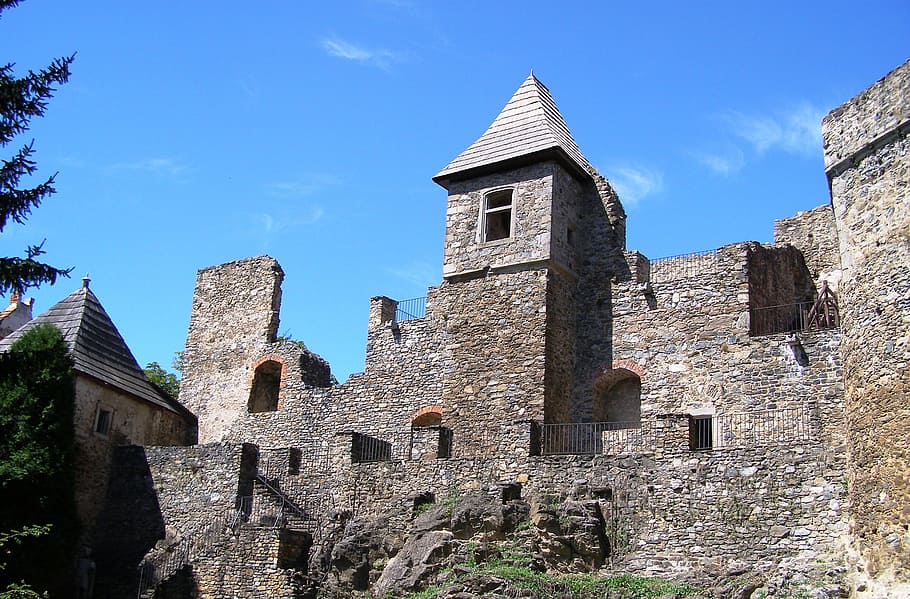 wallpaper, background, castle, ruins, czech, knights, architecture HD wallpaper