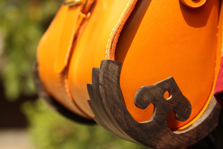 leather, manual, sewing, orange color, celebration, focus on foreground HD wallpaper