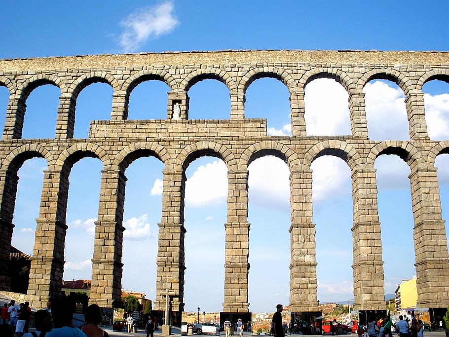 Segovia, Spain, Aqueduct, Old, historical, landmark, destinations, HD wallpaper