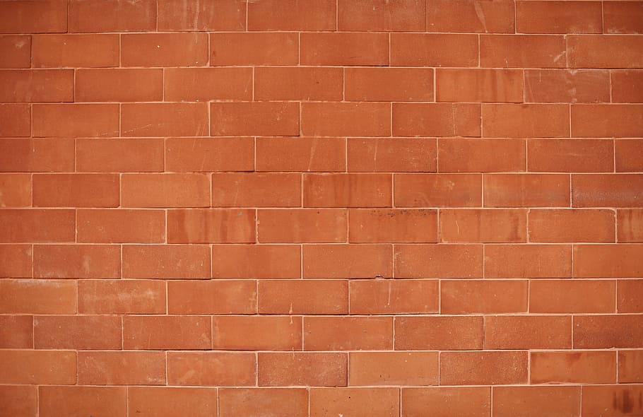 red brick wall, pattern, repetitive, background, backgrounds, HD wallpaper