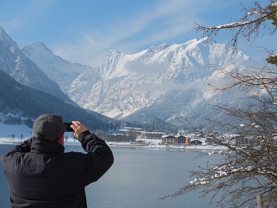 pertisau am achensee, lake, austria, panorama, water, alpine, HD wallpaper