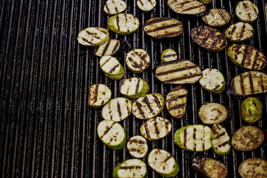 photography of grilled sliced vegetable, food, drinks, restaurant HD wallpaper