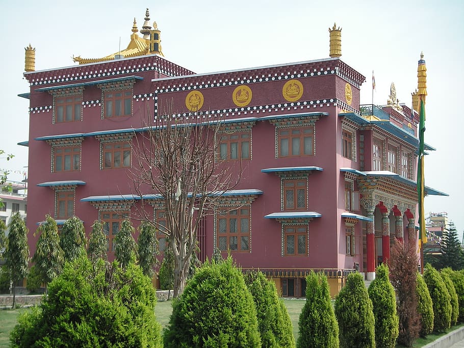 nepal, monastery, hindu, built structure, architecture, building exterior HD wallpaper