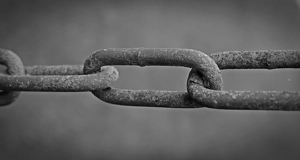gray chain, containing, force, rusted, connection, links of the chain HD wallpaper