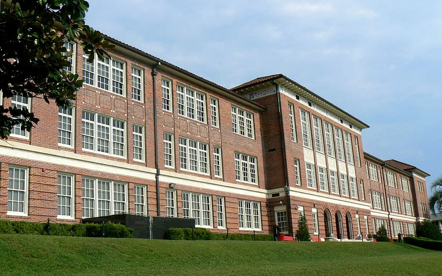 Leon High School building in Tallahassee, Florida, education, HD wallpaper