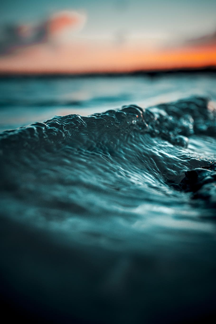 selective focus photo of water wave, selective focus photography of sea waves HD wallpaper