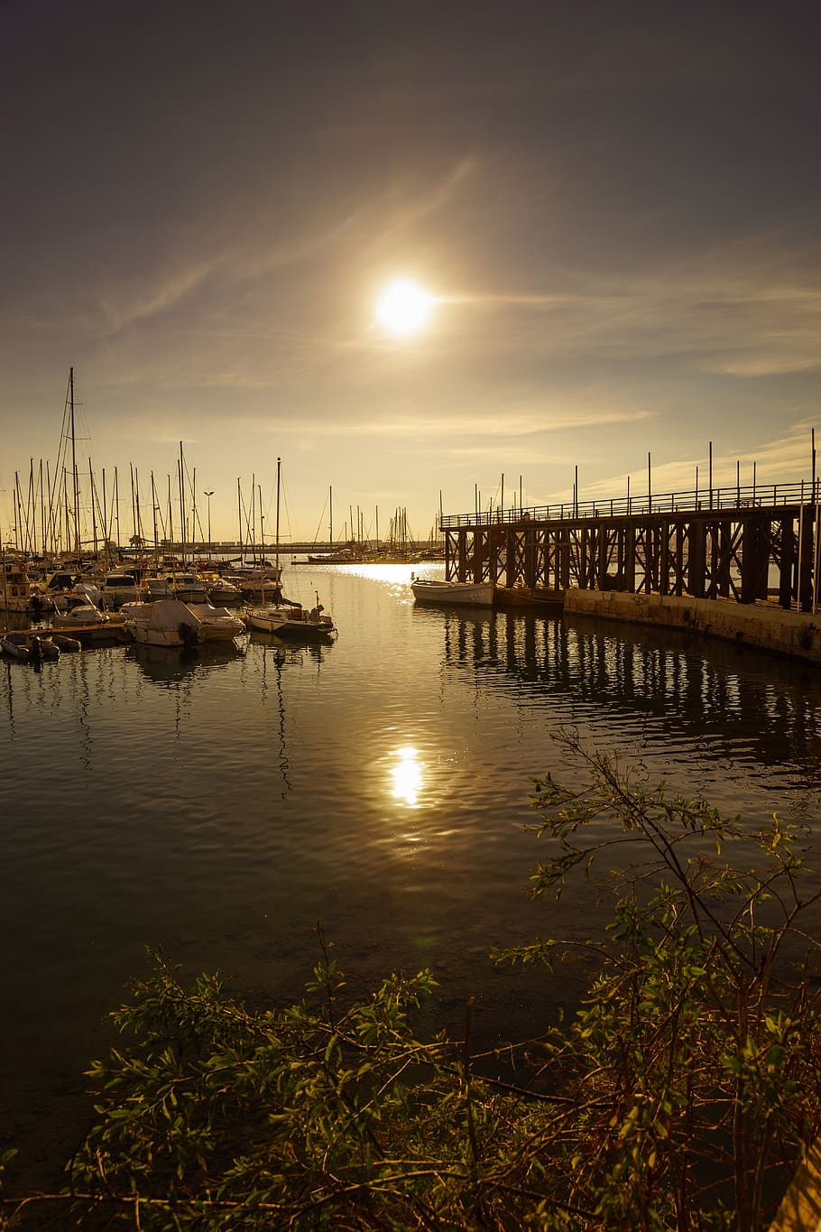 sunset, waters, dawn, reflection, dusk, spain, spano, boat HD wallpaper