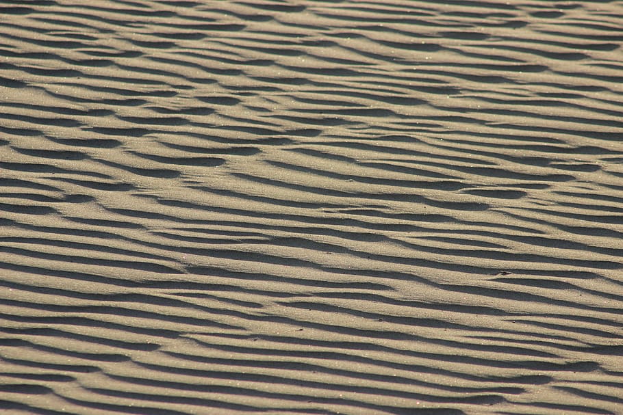 Sand, Desert, Waves, Texture, Textured, arid, hot, sandy, brown, HD wallpaper