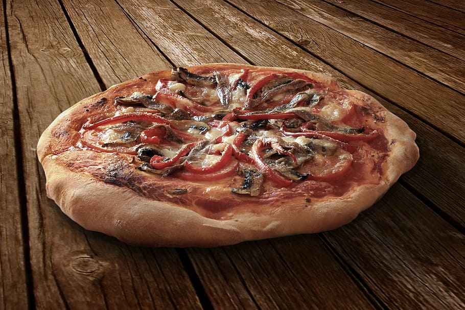 cheese pizza on floor, good, meals, restaurant, nursery, fast food HD wallpaper