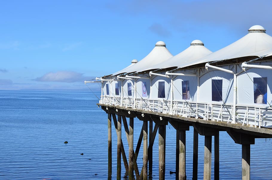 pacific ocean, blue, dock, puerto, water, architecture, built structure HD wallpaper