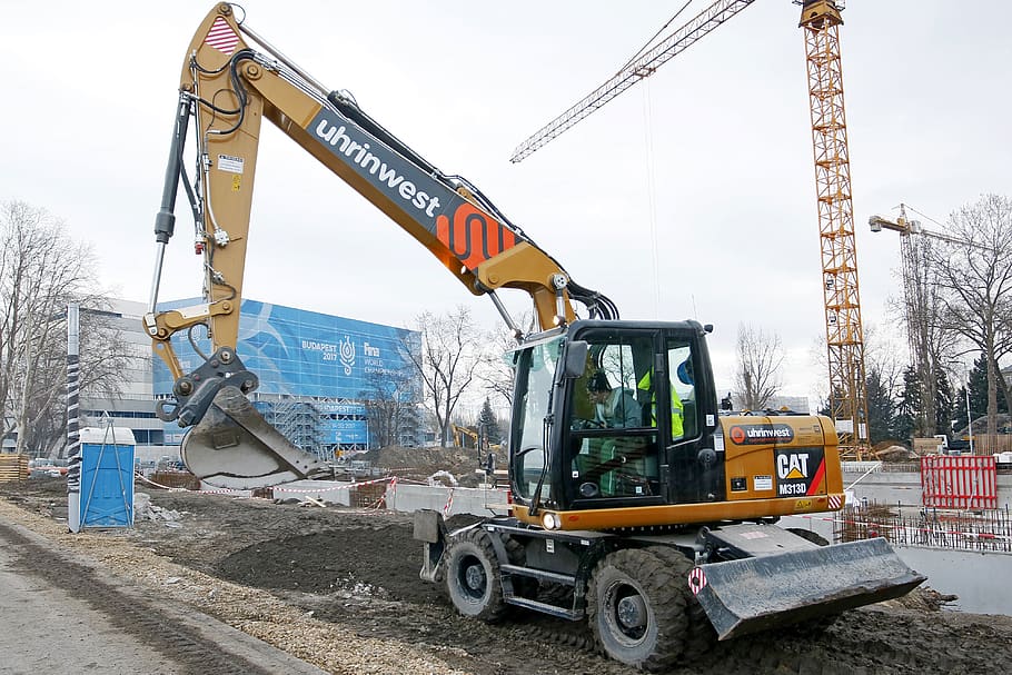 industry, machine, difficult, equipment, bulldozer, construction industry HD wallpaper