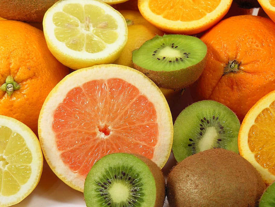 photo of sliced kiwis and lemons, fruit, oranges, vitamins HD wallpaper