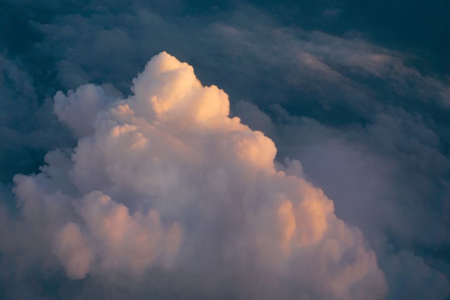 white clouds under blue sky during daytime, white cumulus clouds HD wallpaper