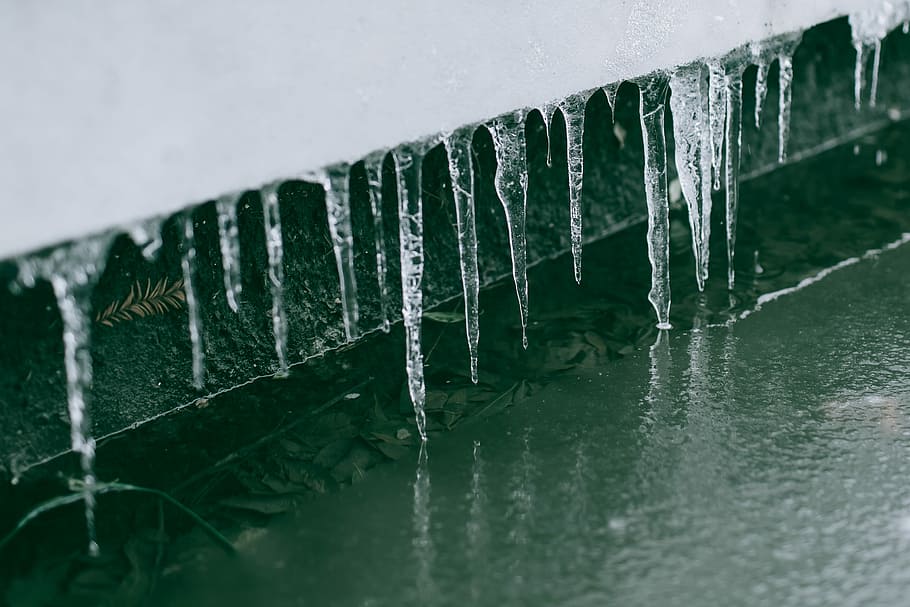 body of water, macro photography of frosted water, lake, ice HD wallpaper