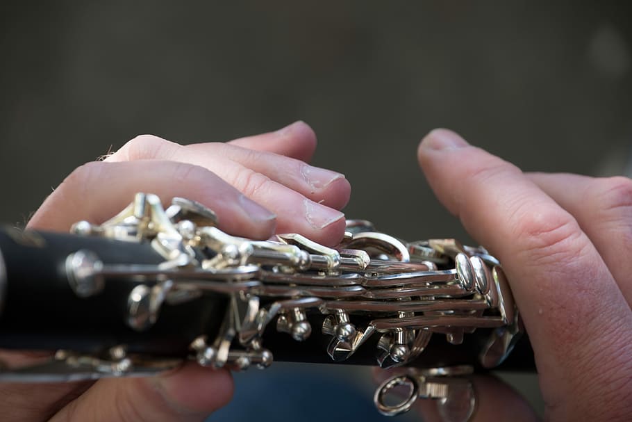 hand, string, key, clarinet, music, human hand, human body part HD wallpaper
