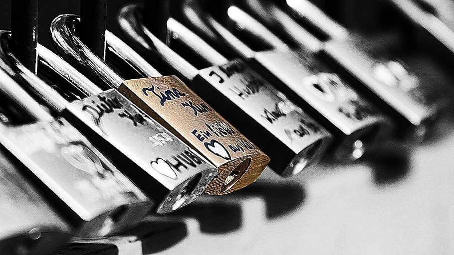 selective photography of a padlock, castle, close, security HD wallpaper