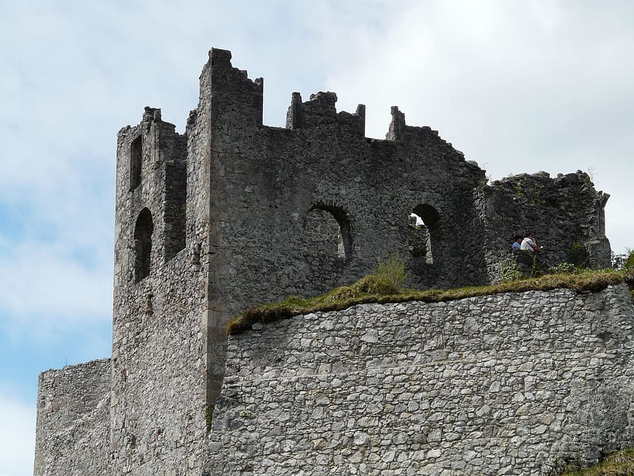 Ruin, Castle, Battlements, Tower, Window, stones, lapsed, ehrenberg, HD wallpaper