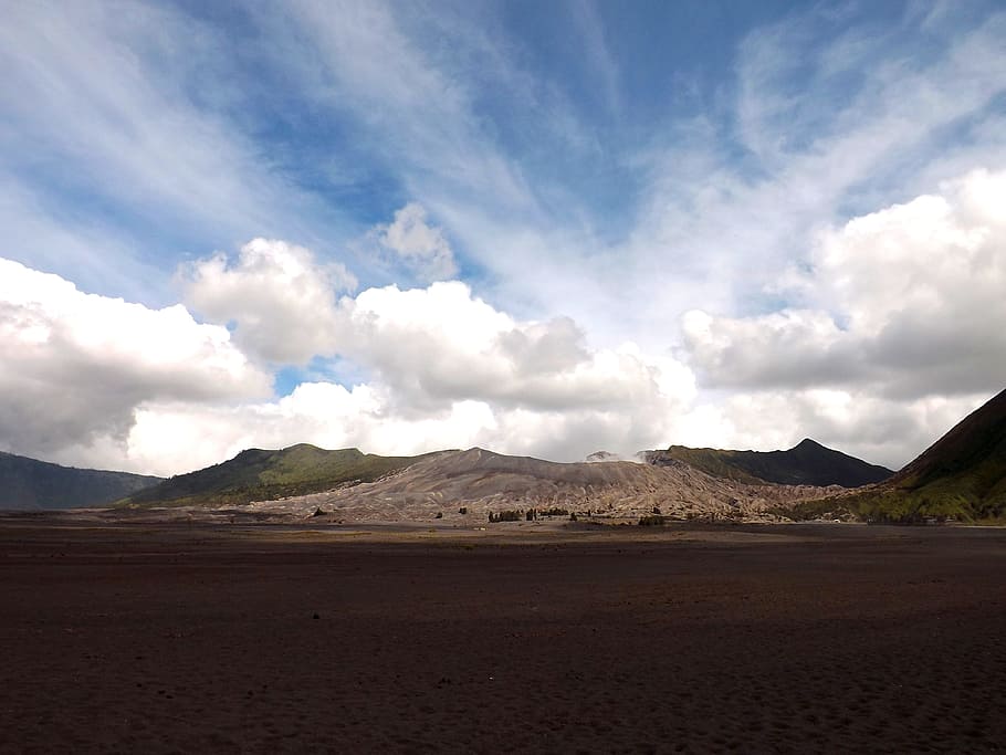 clouds over gray stony mountains during day, Bromo, East Java, HD wallpaper