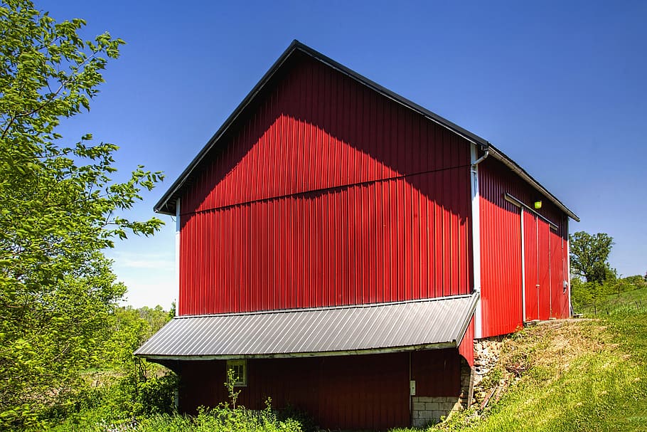 barn, rustic, barns, red, wow, ohio, digital art, rural, scenic HD wallpaper