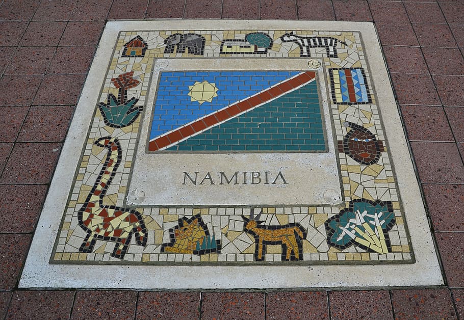 namibia, team emblem, flag, ball, color, competition, contest HD wallpaper