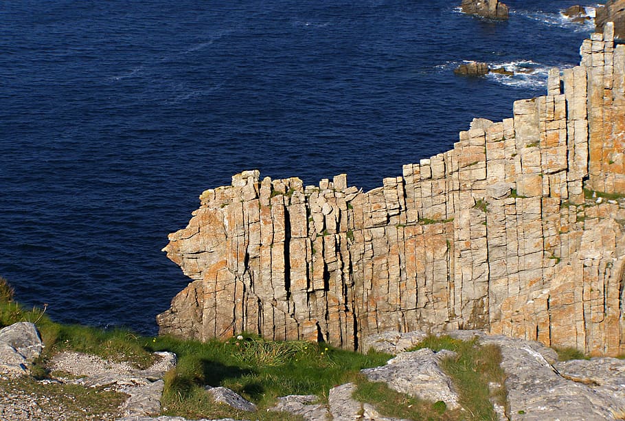 Cliffs, Brittany, Atlantic, Coast, sea, ocean, water, wave HD wallpaper