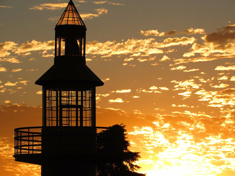 finale, headlight know, lighthouse, sunset, sky, architecture HD wallpaper