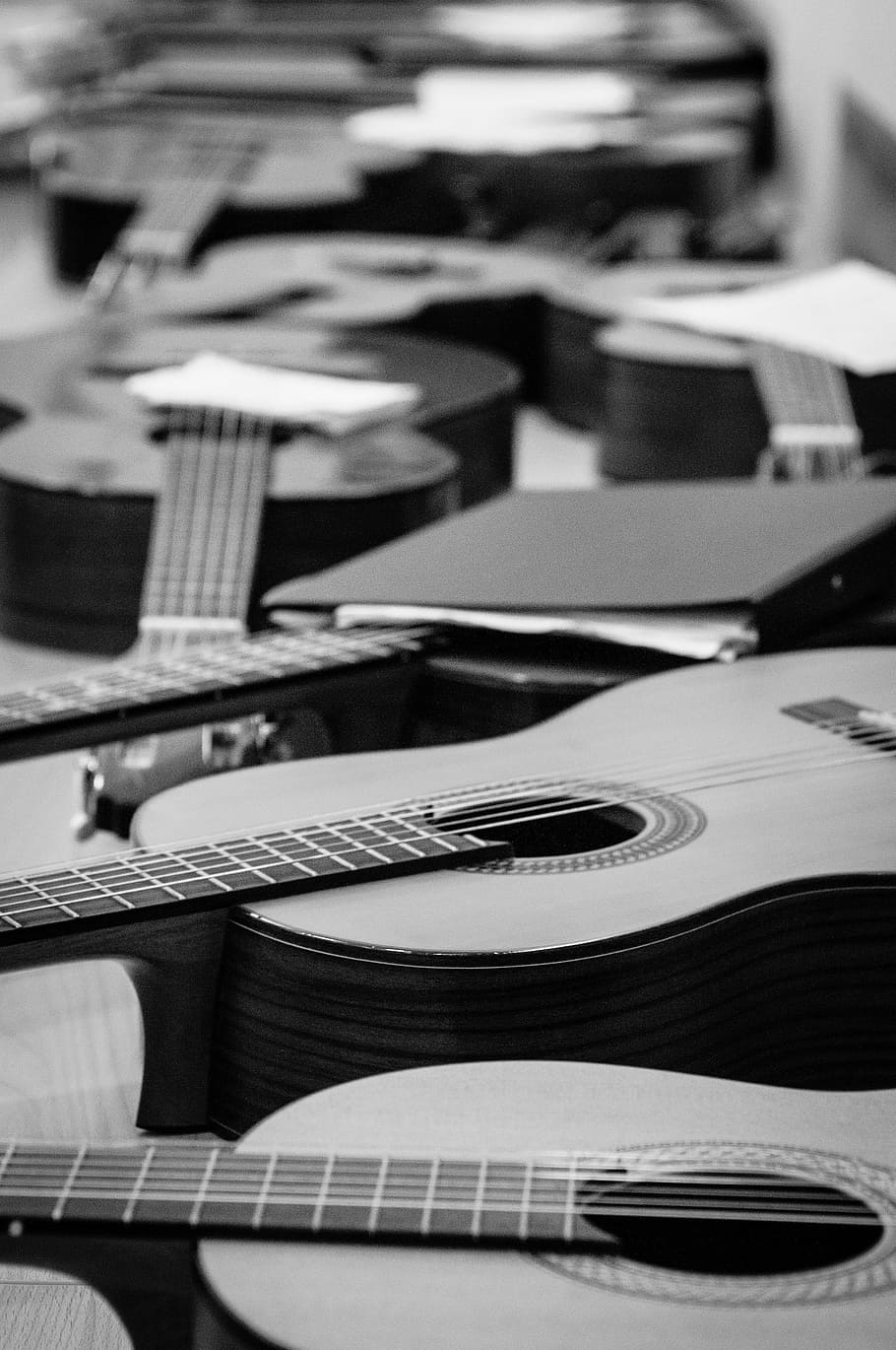 guitar lot, guitars, music, strings, musical instrument, musical equipment HD wallpaper