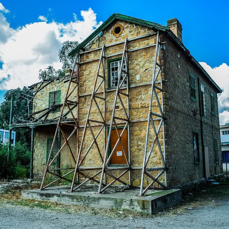 architecture, building, house, abandoned, old, exterior, creepy