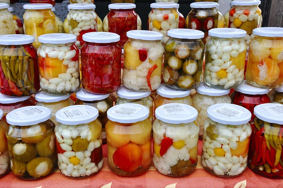 pickles, mixed, food, food and drink, retail, variation, choice HD wallpaper