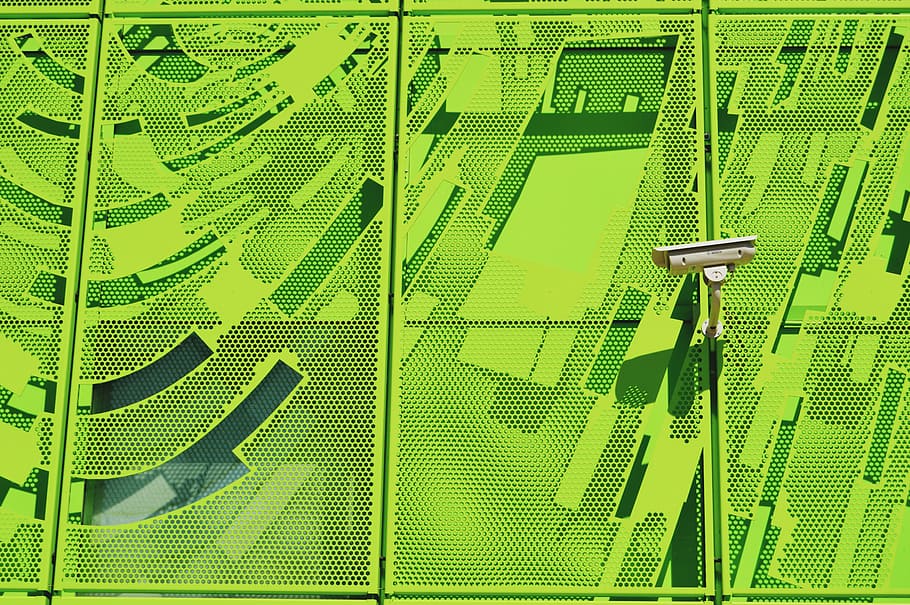 untitled, green, wall, abstract, cctv, camera, security, illustration HD wallpaper