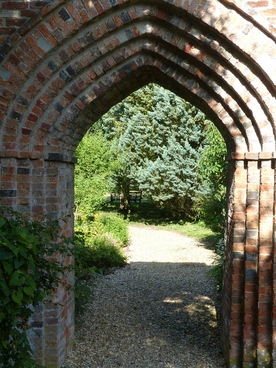 Garden, Gateway, Arched, Archway, day, no people, architecture HD wallpaper