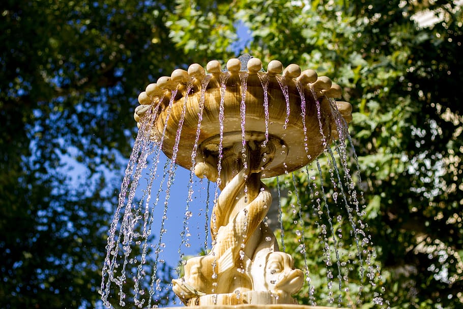 instant, time, source, autumn, water, real door, granada, nature HD wallpaper