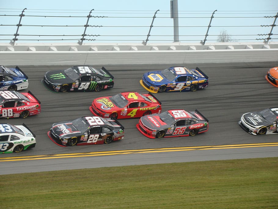 race, at, daytona, speed, sports Race, car, competition, engine HD wallpaper