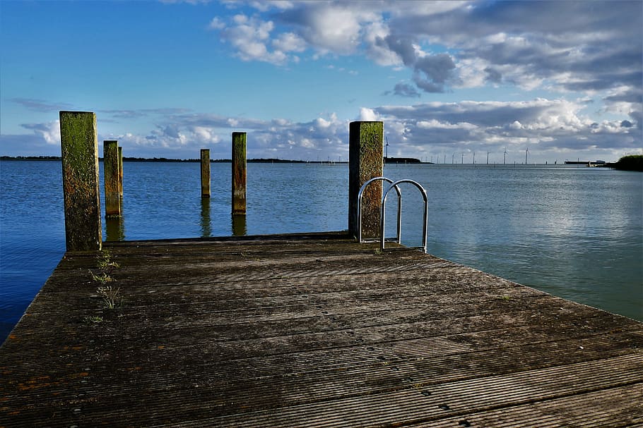 web, water, waters, nature, lake, landscape, boardwalk, view HD wallpaper
