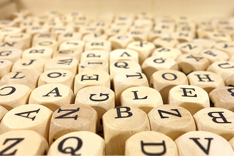 white and brown cubes, wood cube, abc, letters, alphabet soup HD wallpaper