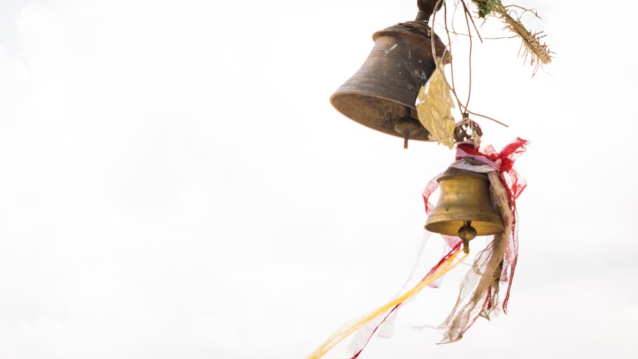 bell, temple, hanging bells, faith, religion, old, traditional, HD wallpaper