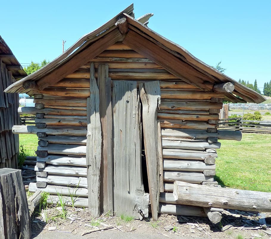 shed, pole, building, provincial, replica, settler, pioneer HD wallpaper