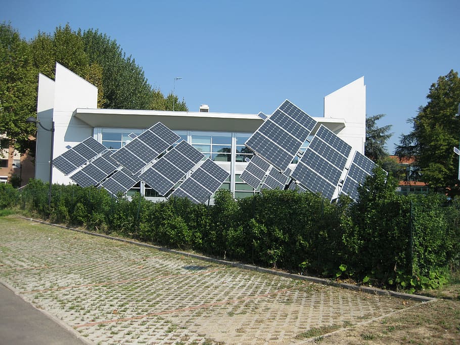 three black solar panels, technology, electricity, fuel and Power Generation HD wallpaper