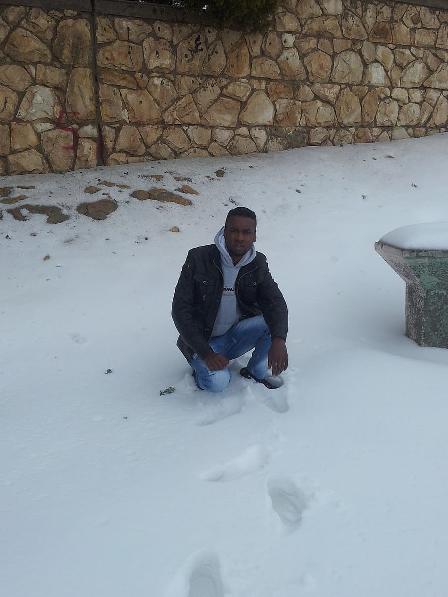 snow, guy, arab, winter, cold temperature, one person, real people HD wallpaper
