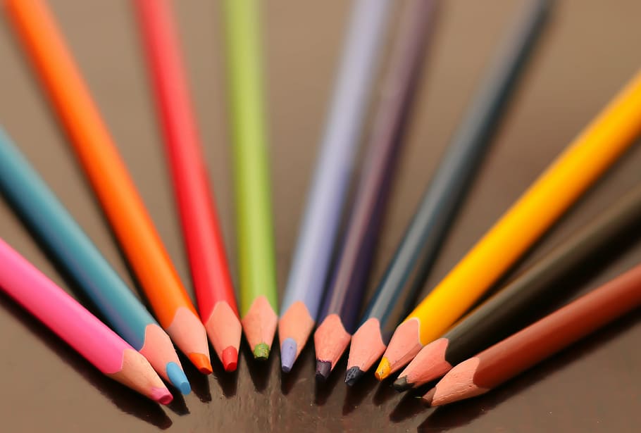 pencil, love, draw, multi Colored, colors, wood - Material HD wallpaper