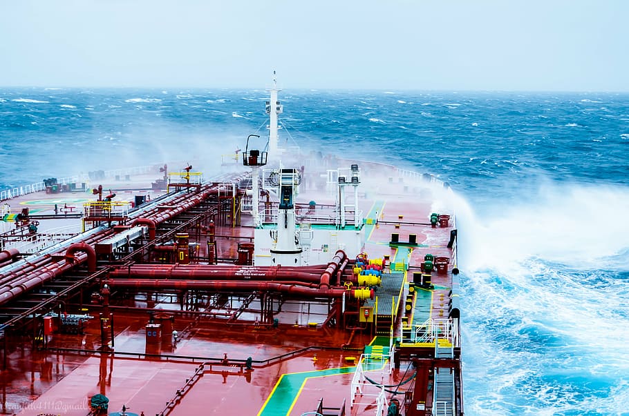 ocean, sea, ship, spalsh, water, watercraft, waves, industry HD wallpaper