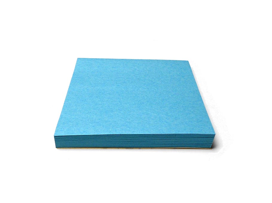 square teal postit notes, post-it, sticky, tab, paper, message HD wallpaper