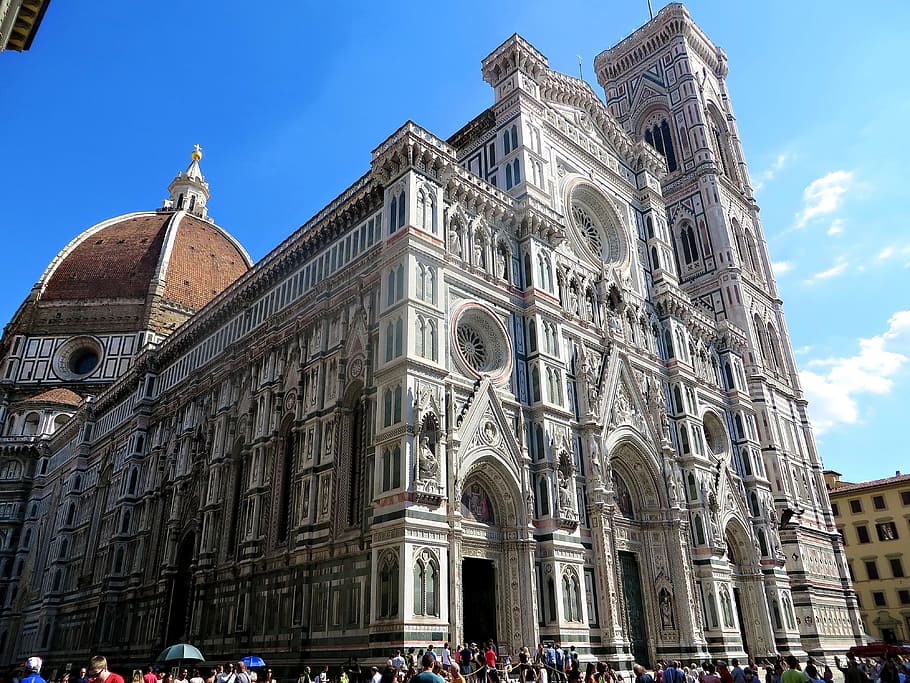 Florence, Duomo, Italy, Cathedral, tuscany, facade, church, HD wallpaper
