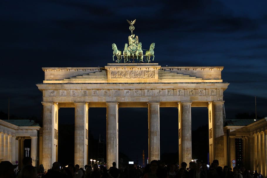 Brandenburg Gate, Berlin, Landmark, quadriga, goal, germany, HD wallpaper