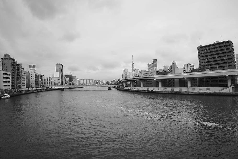 sumida river, sky, etc, architecture, built structure, building exterior HD wallpaper
